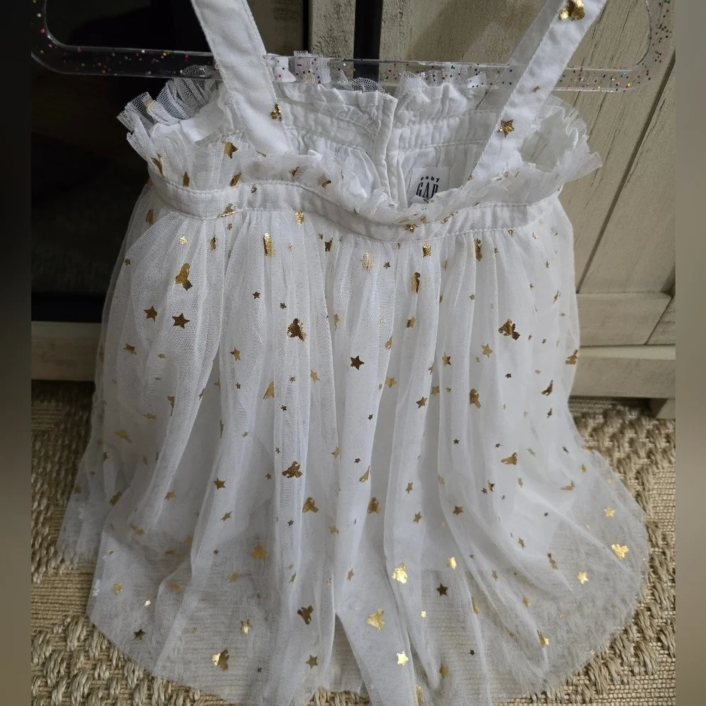 GAP White and Gold Kids Sandals